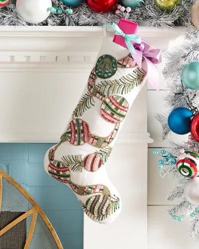 Kim Seybert Tartan Tidings Stocking In Multi