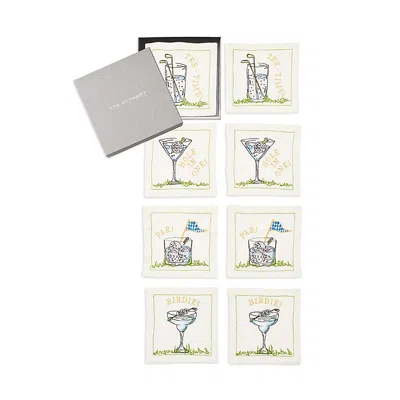 Kim Seybert Tee Time Cocktail Napkins In Neutral