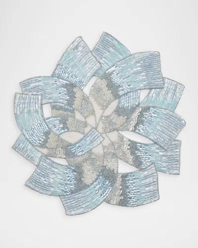 Kim Seybert Tidal Beaded Placemat In Blue