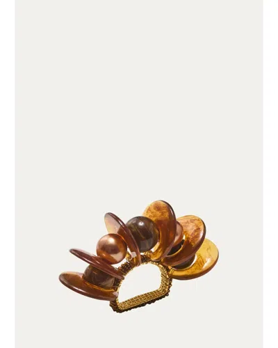 Kim Seybert Tortoise Calypso Napkin Ring In Brown