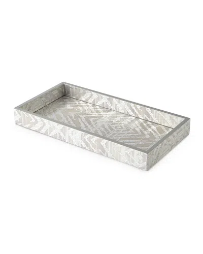 Kim Seybert Zebra Bath Tray, 14.5" In Gray