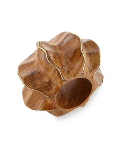 Kim Seybert Twist Napkin Ring In Brown