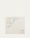 Kim Seybert Vista Flower Embroidered Linen Napkin In White