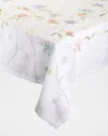 Kim Seybert Vista Tablecloth, 66" X 126" In White/multi