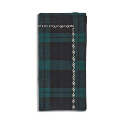 Kim Seybert Watchplaid Napkin In Green