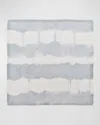 Kim Seybert Watercolor Stripe Napkin In White Blue Grey