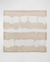 Kim Seybert Watercolor Stripe Napkin In White Natural