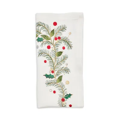 Kim Seybert Xmas Carol Linen Napkin, 21 X 21 In Multi