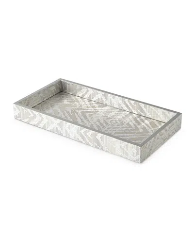 Kim Seybert Zebra Bath Tray, 14.5" In Gray