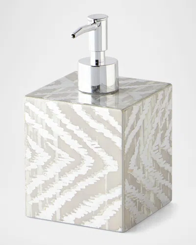 Kim Seybert Zebra Soap Pump Dispenser In Gray