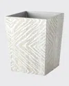 Kim Seybert Zebra Wastebasket In Gray
