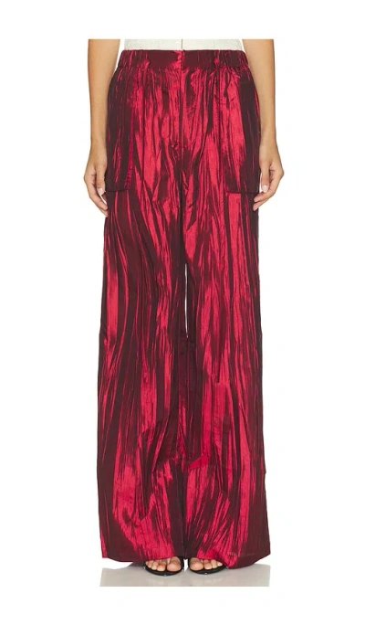 Kim Shui Akdeniz Satin Pant In Red