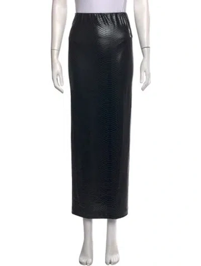 Pre-owned Kim Shui Animal Print Long Skirt W/ Tags In Black