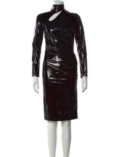 Pre-owned Kim Shui Asymmetrical Knee-length Dress In Black