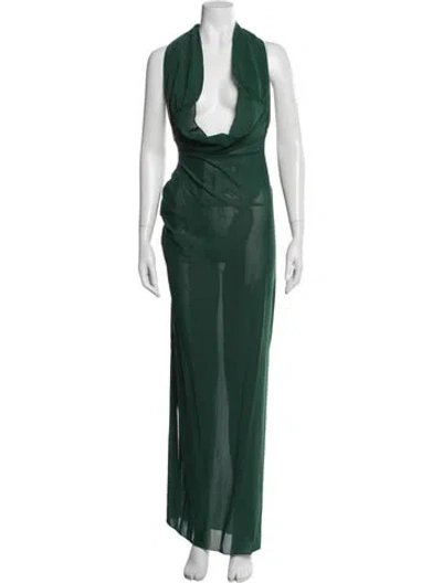 Pre-owned Kim Shui Asymmetrical Long Dress In Green