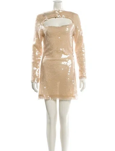 Pre-owned Kim Shui Bateau Neckline Mini Dress W/ Tags In Neutral