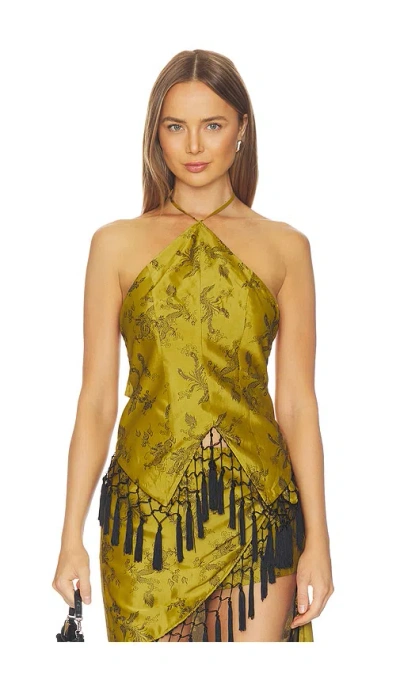 Kim Shui Bella Halter Top In Yellow