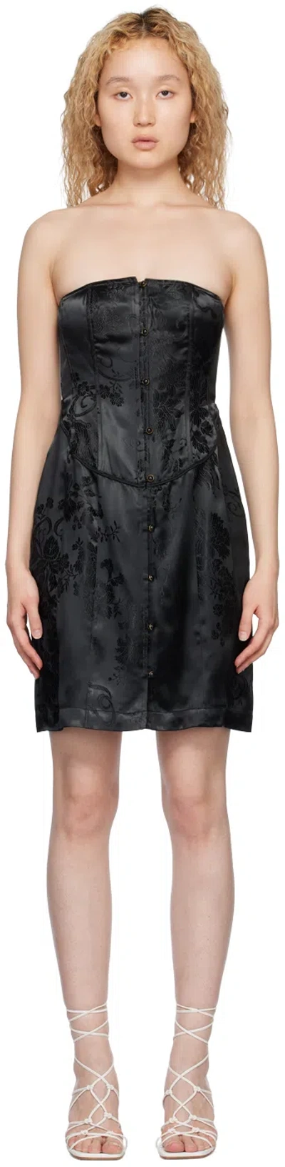 Kim Shui Black Corset Mini Dress