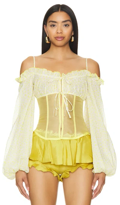 Kim Shui Bustier Top In Yellow