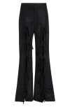 Kim Shui Colton Moiré Tie Leg Flare Pants In Black
