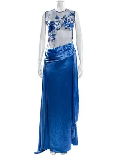 Pre-owned Kim Shui Crew Neck Long Dress In Blue