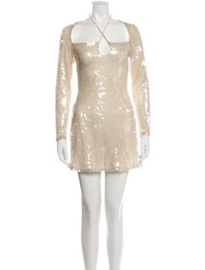 Pre-owned Kim Shui Crew Neck Mini Dress In Neutral