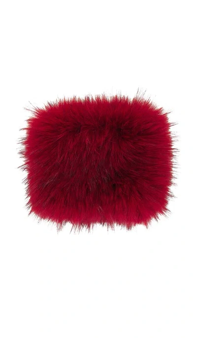 Kim Shui Faux Fur Ankle Warmer In Red
