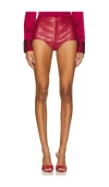 Kim Shui Faux Leather Hot Short In Red