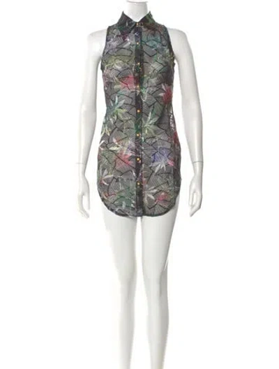 Pre-owned Kim Shui Floral Print Mini Dress W/ Tags In Black