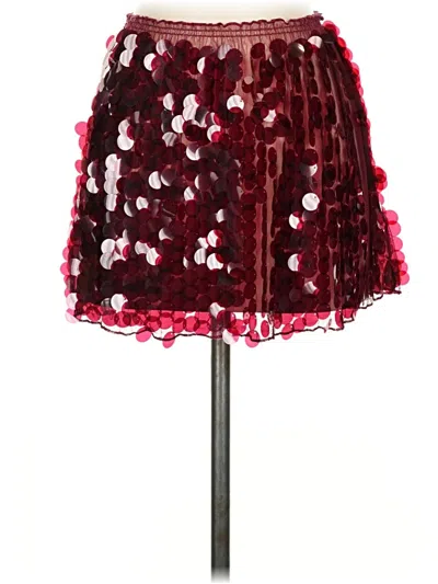 Pre-owned Kim Shui Formal Skirt In Burgundy