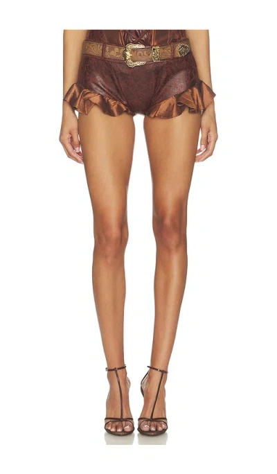 Kim Shui Fringe Short In Brown