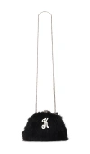 Kim Shui Ks Faux Fur Clutch In Black