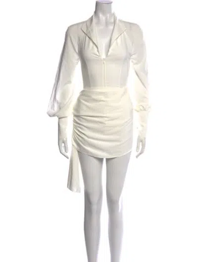 Pre-owned Kim Shui Long Sleeve Bodysuit W/ Tags In White