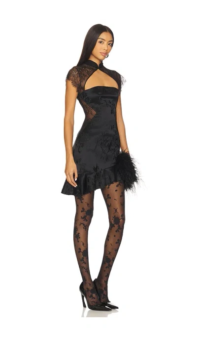 Kim Shui Lucy Lace Qi Pao Dress In Black