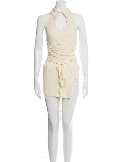 Pre-owned Kim Shui Mini Dress In Neutrals