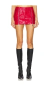 Kim Shui Mini Skirt With K Zipper In Red