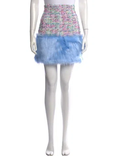 Pre-owned Kim Shui Patterned Mini Skirt In Blue