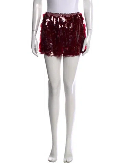 Pre-owned Kim Shui Patterned Mini Skirt In Green