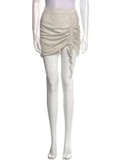 Pre-owned Kim Shui Pleated Accents Mini Skirt In Gray