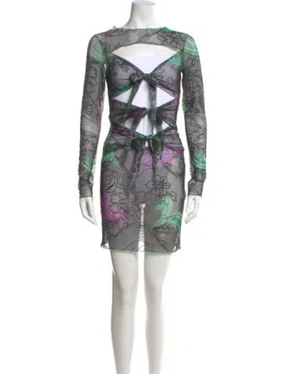 Pre-owned Kim Shui Printed Knee-length Dress In Black