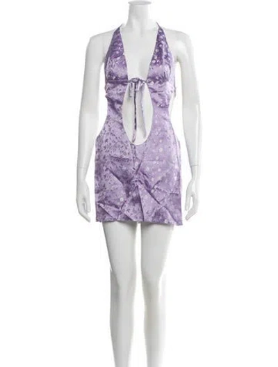 Pre-owned Kim Shui Printed Mini Dress In Purple