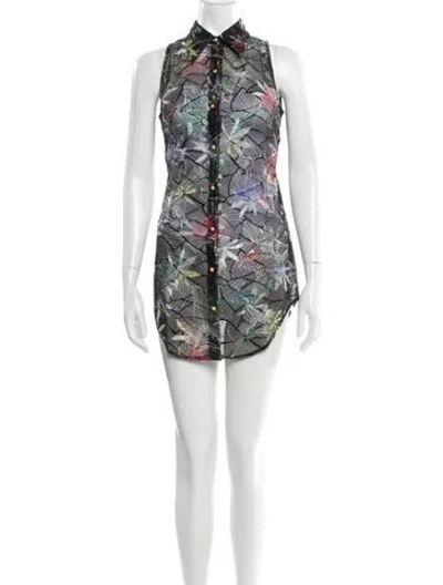Pre-owned Kim Shui Printed Mini Dress W/ Tags In Black