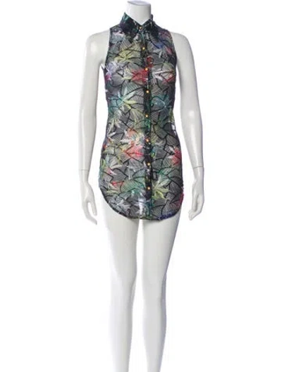Pre-owned Kim Shui Printed Mini Dress W/ Tags In Black