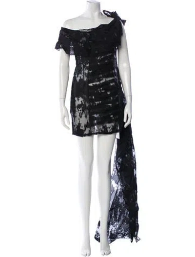 Pre-owned Kim Shui Printed Mini Dress W/ Tags In Black