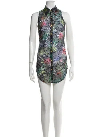 Pre-owned Kim Shui Printed Mini Dress W/ Tags In Blue