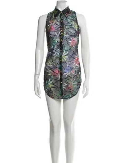 Pre-owned Kim Shui Printed Mini Dress W/ Tags In Blue