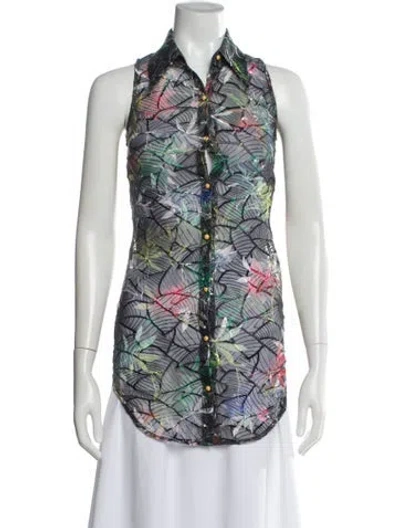 Pre-owned Kim Shui Printed Mini Dress W/ Tags In Blue