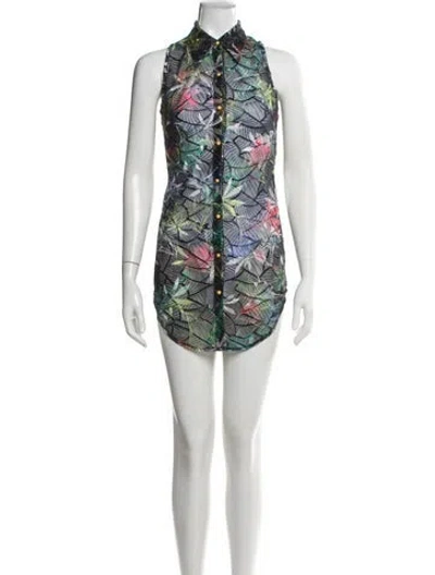 Pre-owned Kim Shui Printed Mini Dress W/ Tags In Blue