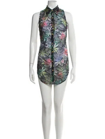 Pre-owned Kim Shui Printed Mini Dress W/ Tags In Blue