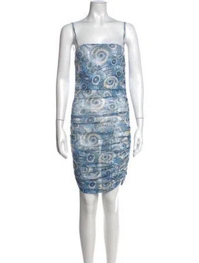 Pre-owned Kim Shui Printed Mini Dress W/ Tags In Blue